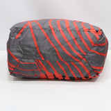 PRADA プラダ トートバッグ ナイロン 総柄 三角ロゴ レッド グレー 鞄 H18173