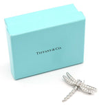 仕上済 TIFFANY&Co. ティファニー ブローチ ドラゴンフライ エンチャント ラージ Pt950 11.6g  ダイヤモンド サファイア 箱 M4197
