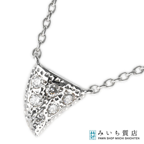 仕上済 TASAKI タサキ ソーンズ ネックレス ダイヤ ホワイトゴールド 750 K18 D0.05 約2.7g ジュエリー アクセサリー 箱有 K230