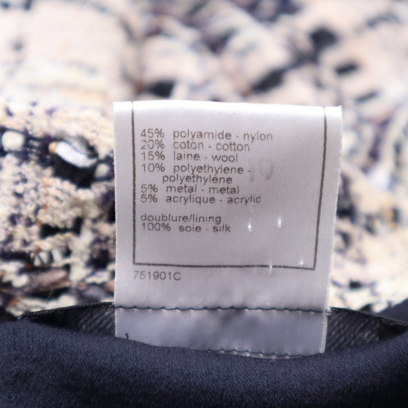 CHANEL シャネル ジャケット P28238 42 ホワイト ブラック レディース アウター 服 H20427