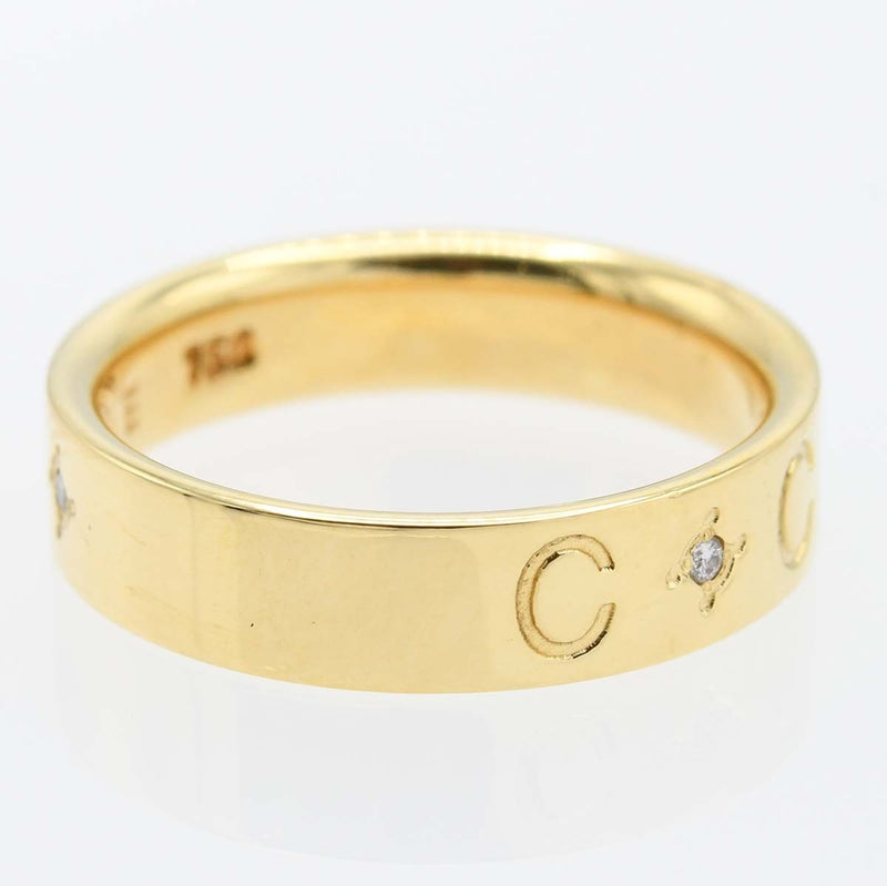 仕上げ済 CELINE セリーヌ リング 指輪 ダイヤ 750 D0.05  約12号 約6g ゴールド アクセサリー レディース H2667