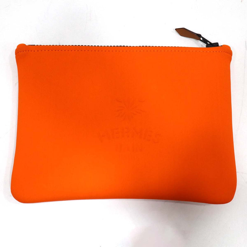 HERMES エルメス ネオバン レオパード トゥルースフラットPM ポリアミド エラスタン オレンジ色 箱あり M4038