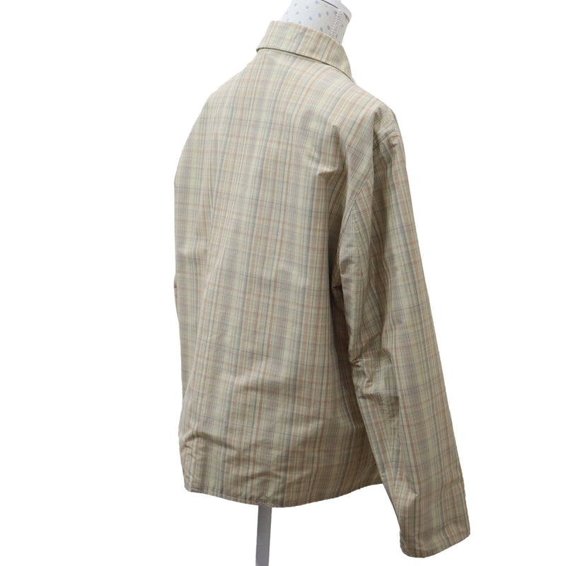 HERMES エルメス ジャケット コート 52 リバーシブル ベージュ チェック メンズ H14135