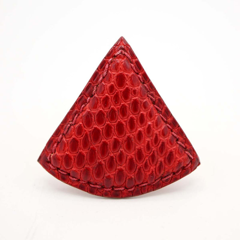 25k986-5 HERMES エルメス スカーフリング リザード トライアングル 赤 ゴールド金具 服飾小物 25k986-5