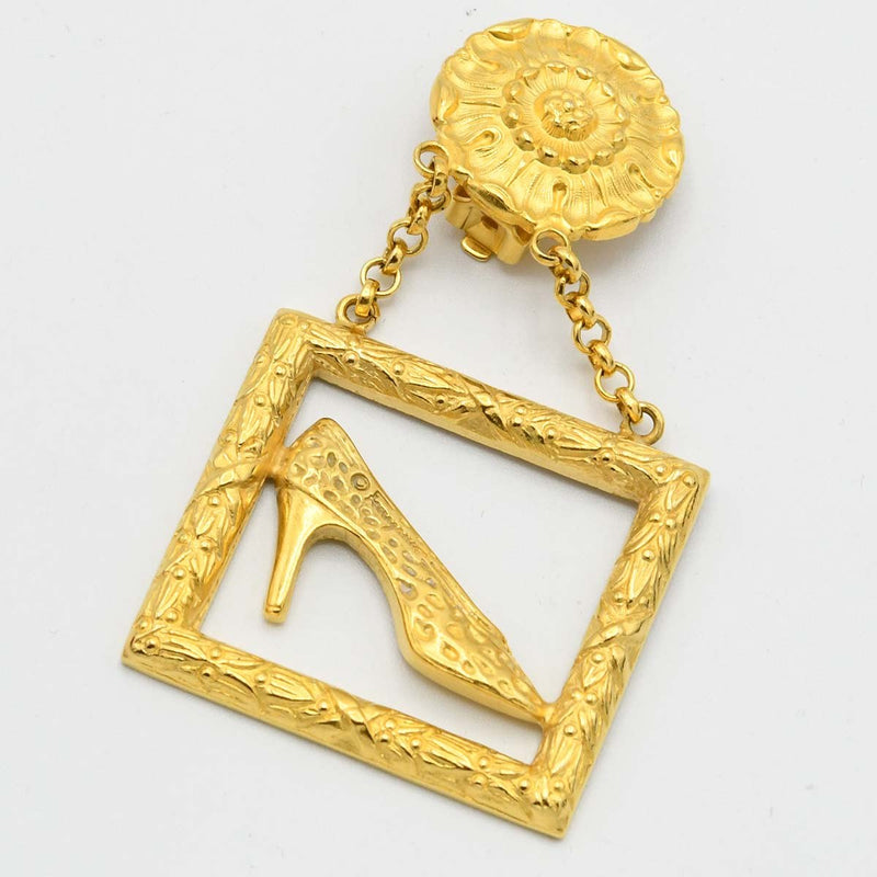 Salvatore Ferragamo フェラガモ イヤリング ゴールドカラー 約37.2g 花 靴 アクセサリー 22k394-2