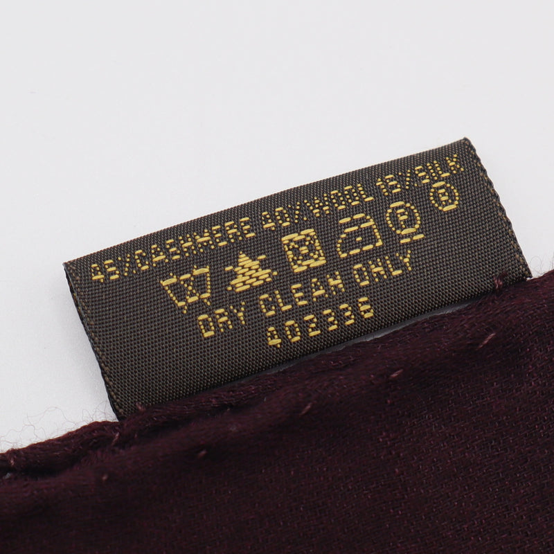 LOUIS VUITTON LV ルイヴィトン ストール 402336 紫系ブラウン 服飾小物 H19720