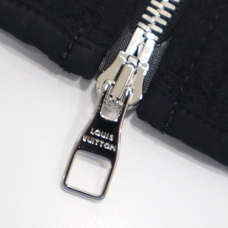 LOUIS VUITTON ルイヴィトン LV ジャガードモノグラム ナイロン ジップ ワンピース XSサイズ ブラック レディース H20903