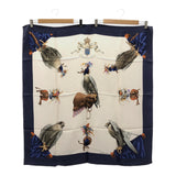 HERMES エルメス スカーフ カレ90 chasse a vol 鷹狩り シルク100％ ブルー 服飾小物 H20494
