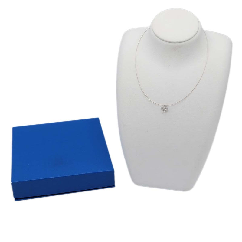 Vendome Aoyama ヴァンドーム青山 ネックレス ダイヤ フラワー K18 PT950 2.8g アクセサリー 箱有 eco1504