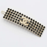 CHANEL シャネル バレッタ ラインストーン ブラック ヘアアクセサリー 箱有 23k340-9