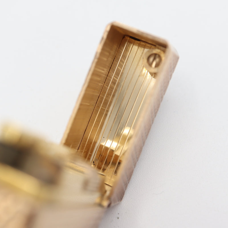 S.T. Dupont デュポン ガスライター ライン1 ショート LINE1 格子ライン ピンクゴールド色 喫煙具 ケース有 H7171