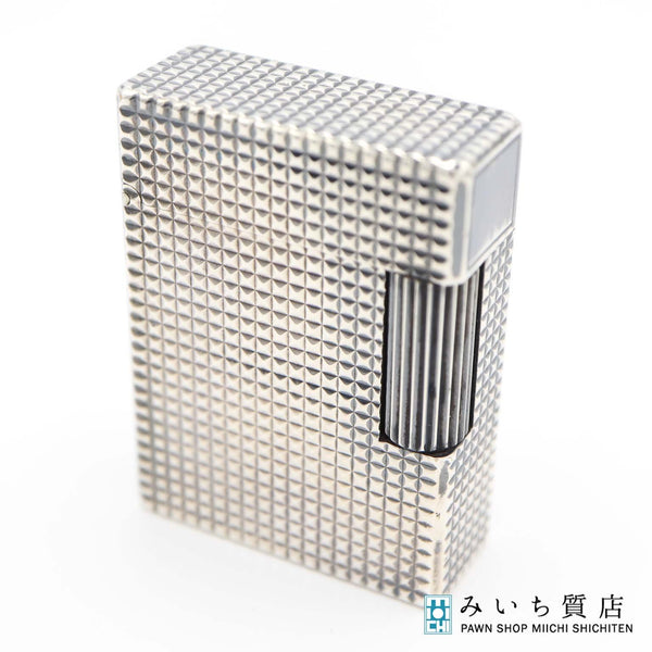 S.T.Dupont デュポン ガスライター LINE1S ライン1S ショート ローラー式 ダイヤモンドヘッド シルバーカラー 着火未確認 H2985