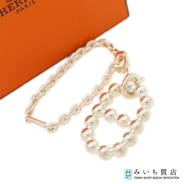 HERMES エルメス チャーム シェーヌダンクル パラード キーリング 925Ag シルバー アクセサリー 箱有 M4205