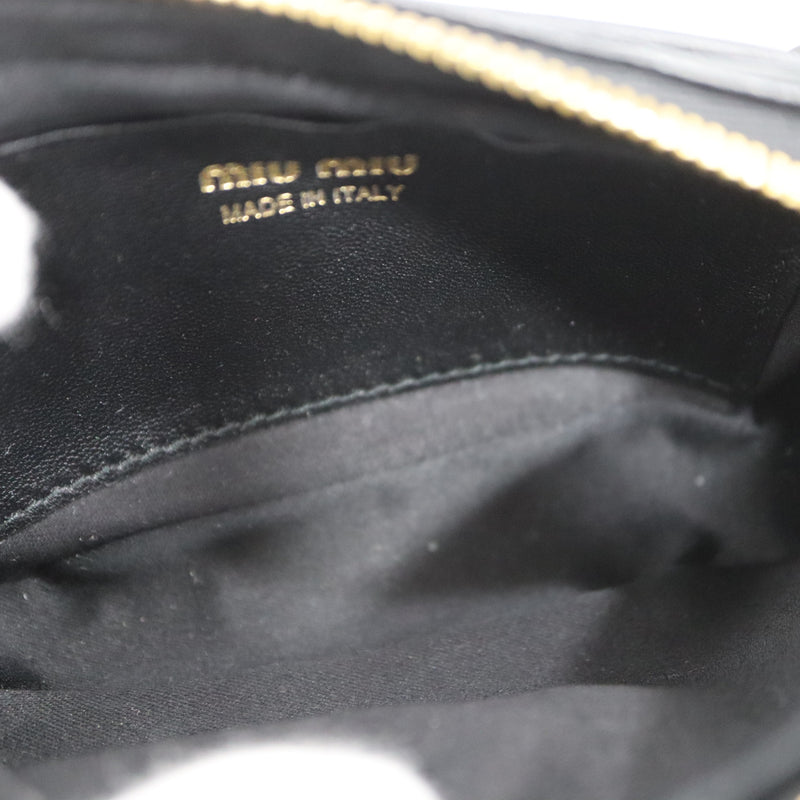 miumiu ミュウミュウ MATELASSE マテラッセ ウエストポーチ ボディバッグ 34/85 鞄 レザー ブラック レディース 保存袋 H20523