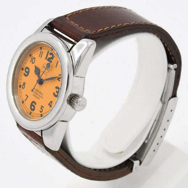 稼働 腕時計 MHR MAHARA マハラ BA2-4433 自動巻き オレンジ色文字盤 H20724