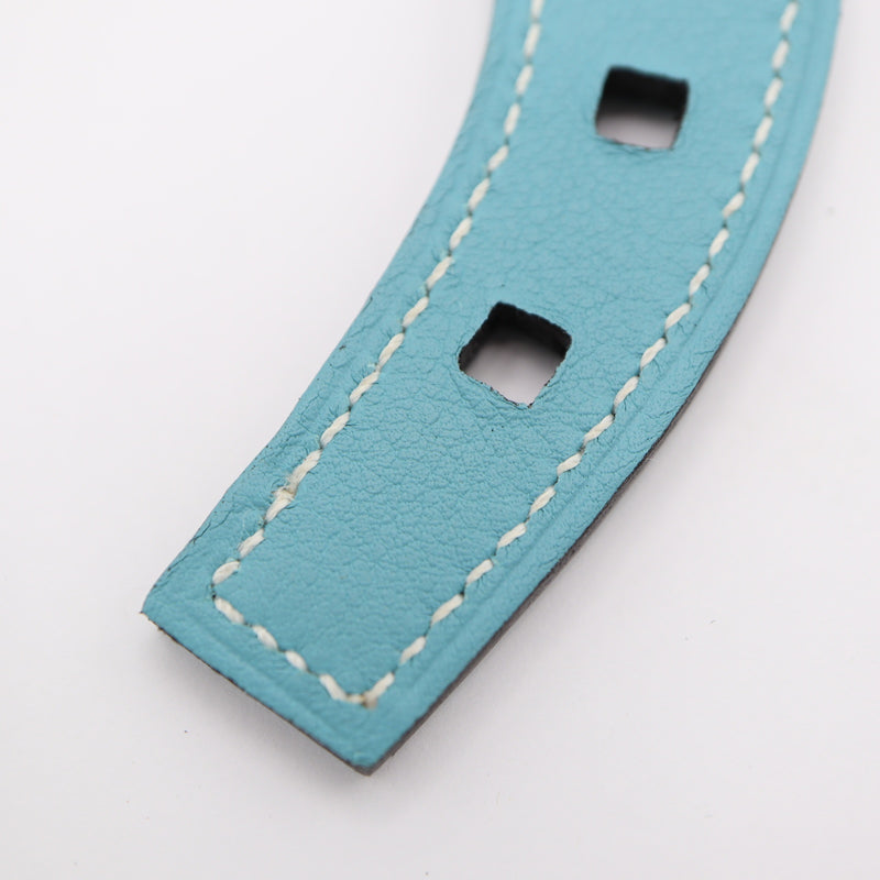 HERMES エルメス チャーム パドック シュバル キーホルダー 馬蹄 ブルー 箱有 H19850