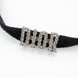 Christian Dior ディオール チョーカー DIOR ラインストーン ベロア 黒系 レディース 箱有 yo649