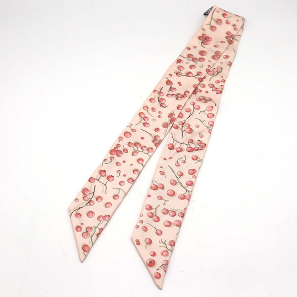 HERMES エルメス ツイリー Red berries レッドベリー シルク100% ピンク 服飾小物 H19220