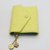 LOUIS VUITTON ルイヴィトン ウォレット M28292 モノグラム アンプラント ポルトフォイユ ヴィクトリーヌ シトラス 箱袋 26k768-27