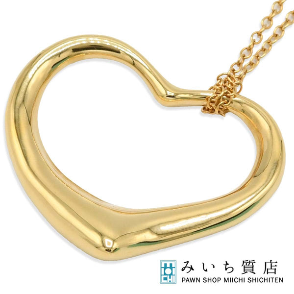 TIFFANY＆Co. ティファニー ネックレス オープンハート エルサペレッティ アクセサリー 18k 箱あり 総重量約13.4g H18261
