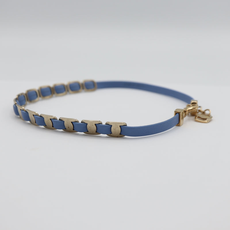 Salvatore Ferragamo フェラガモム ブレスレット 水色 約11.3g アクセサリー 箱袋有 H4557