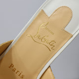 未使用 Christian Louboutin クリスチャンルブタン サンダル 37 23.5cm 1180497 ウェッジソール シルバー 箱袋有 H8529
