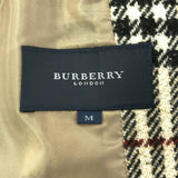 BURBERRY LONDON バーバリー ロンドン ジップアップニット ベージュ チェック Mサイズ レディース ok360-26