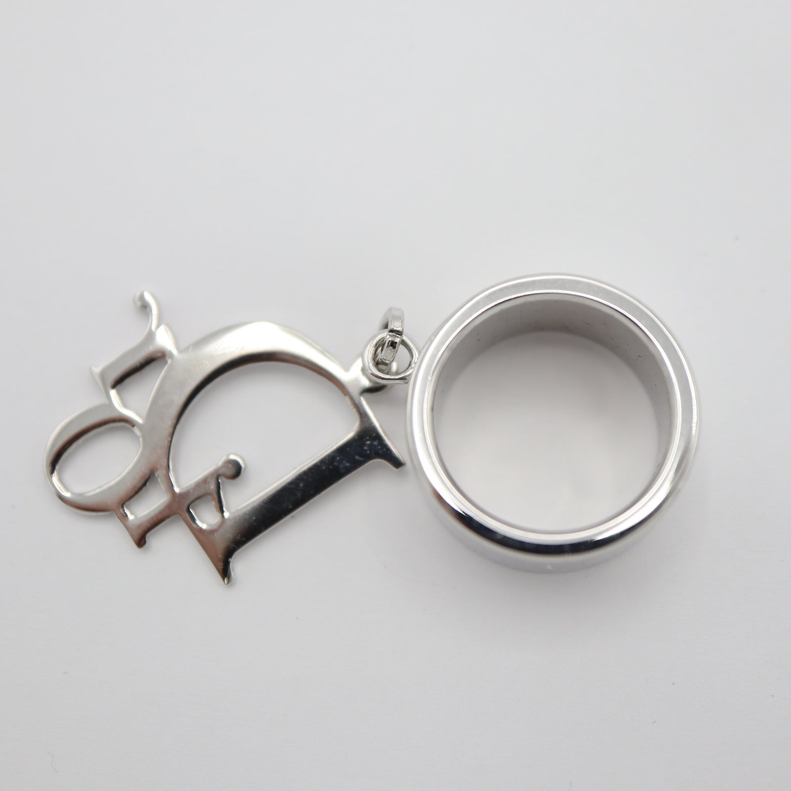 Christian Dior ディオール リング 指輪 チャーム ロゴ サイズ6 約10.5