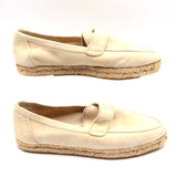 HERMES エルメス パンプス 38 スウェード ホワイト系 レディース 靴 H20374