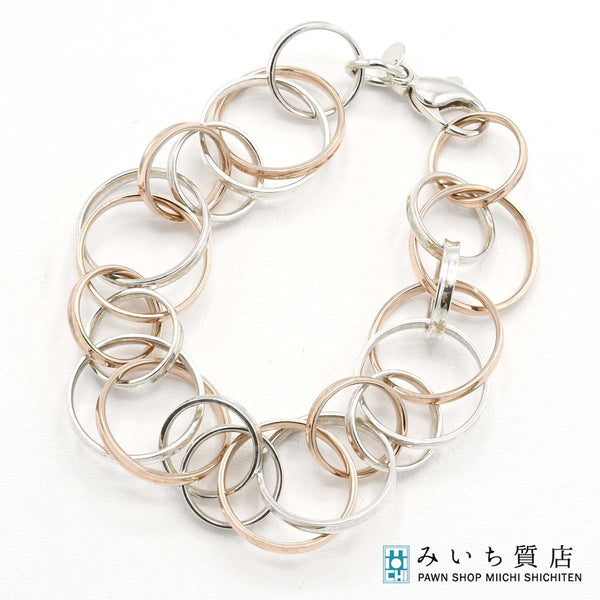 TIFFANY&Co. ティファニー インターロッキング サークル ブレスレット 925/メタル 約30.3g アクセサリー M4143