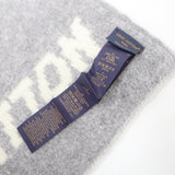 LOUIS VUITTON ルイヴィトン LV マフラー M93391 ウール混 グレー×ホワイト 箱有 25s1337-4