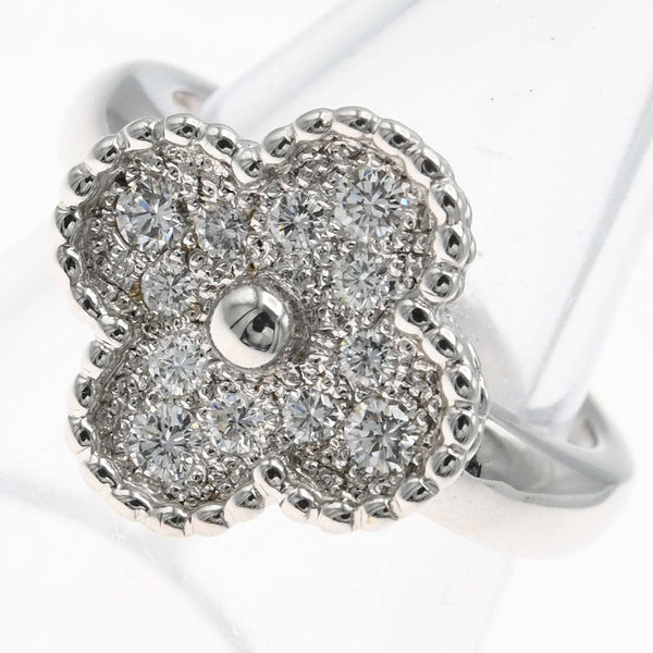 仕上済 VanCleef&Arpels ヴァンクリーフ&アーペル リング 指輪 ヴィンテージアルハンブラ ダイヤ 750 #51 約10.5号 約6.8g 外箱・ケース有 H12429