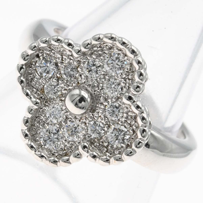 仕上済 VanCleef&Arpels ヴァンクリーフ&アーペル リング 指輪 ヴィンテージアルハンブラ ダイヤ 750 #51 約10.5号 約6.8g 外箱・ケース有 H12429