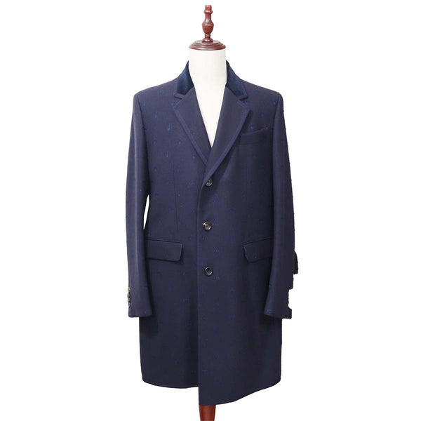 GUCCI グッチ チェスターコート BEE 蜂 サイズ52R アウター オーバーコート ネイビー色 メンズ 24s1033-12