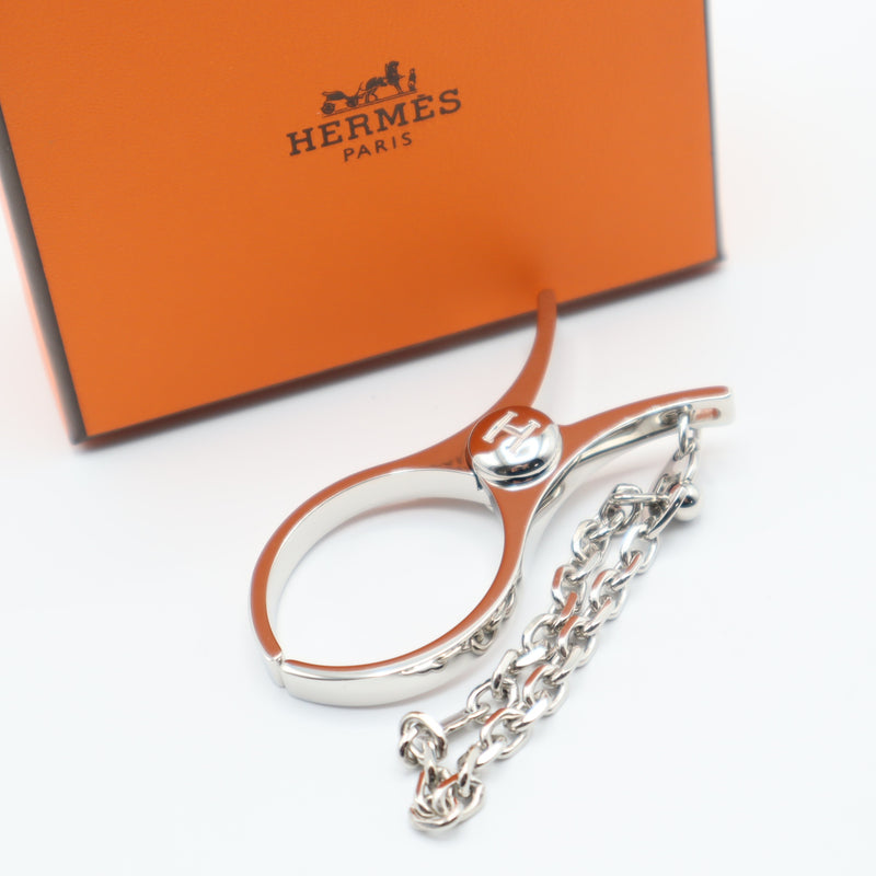 HERMES エルメス フィルー グローブホルダー グローブクリップ フリップ シルバーカラー H10781