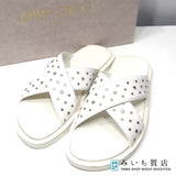 JIMMY CHOO ジミーチュウ サンダル PALMO パルモ スタースタッズサンダル 40 ホワイト 箱袋有 22s547-1