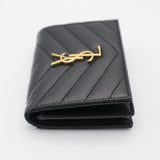 SAINT LAURENT YSL イヴサンローラン カードケース ミニウォレット 財布 ブラック H19384