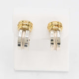 TIFFANY&Co. ティファニー ピアス グルーブドウィズ 925 750 コンビカラー 約7.5g アクセサリー 箱袋 H11595