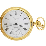 懐中時計 稼働 LONGINES ロンジン 手巻き L507.2 スモセコ 白色文字盤 ネーム入り 箱 保 H24072