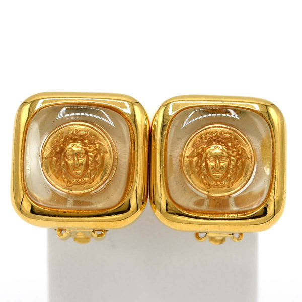 VERSACE ヴェルサーチ イヤリング メデューサ スクエア型 約10.7g ゴールドカラー アクセサリー H10163