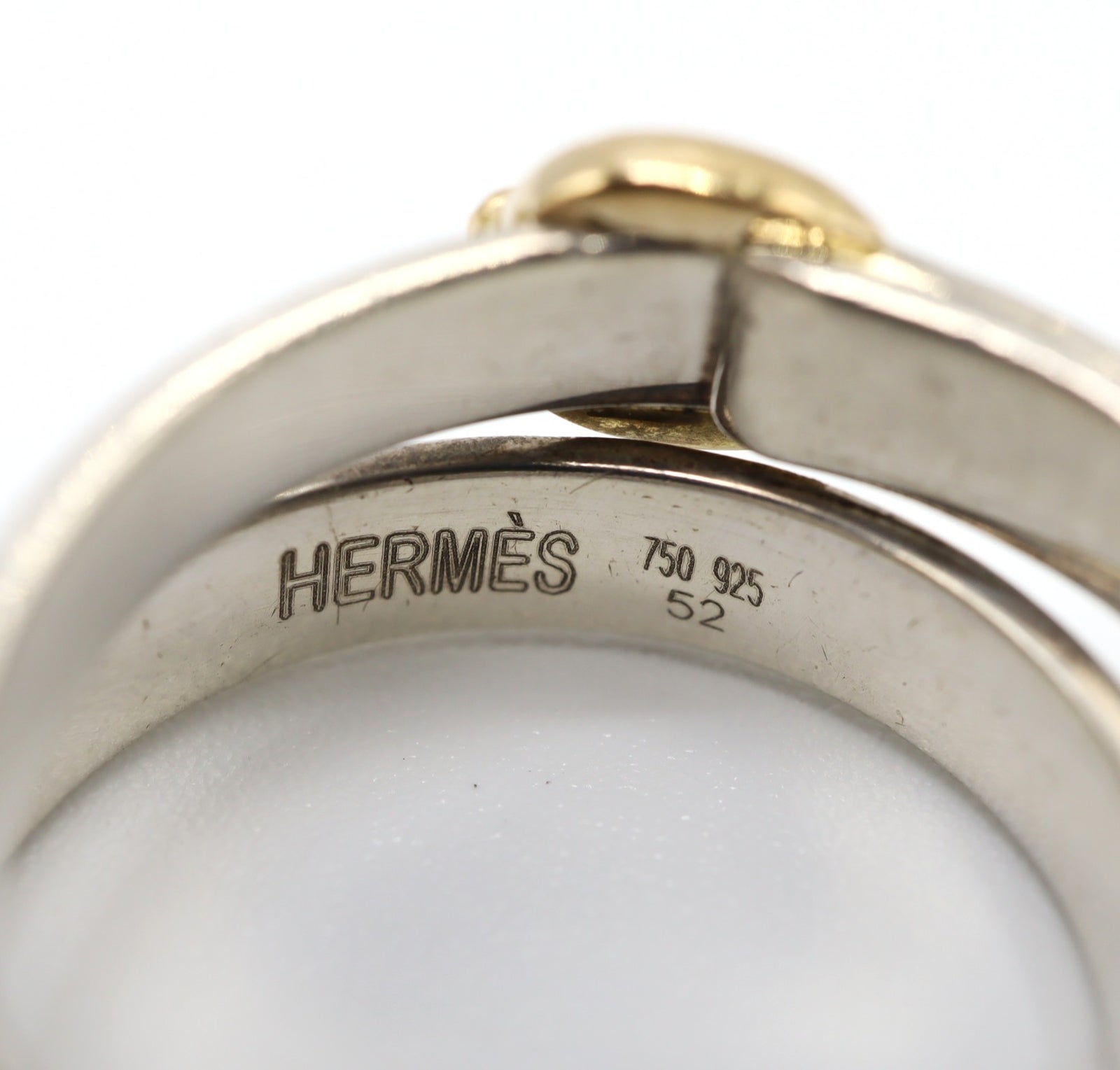 HERMES エルメス ベルトモチーフ ダブル トゥルー リング #52 750 925