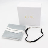 Christian Dior ディオール チョーカー DIOR ラインストーン ベロア 黒系 レディース 箱有 yo649