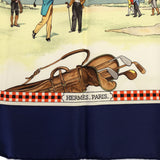 HERMES エルメス スカーフ カレ90 ゴルフの起源 THE ROYAL ANS ANCIENT GAME OF GOLF シルク100 M3039