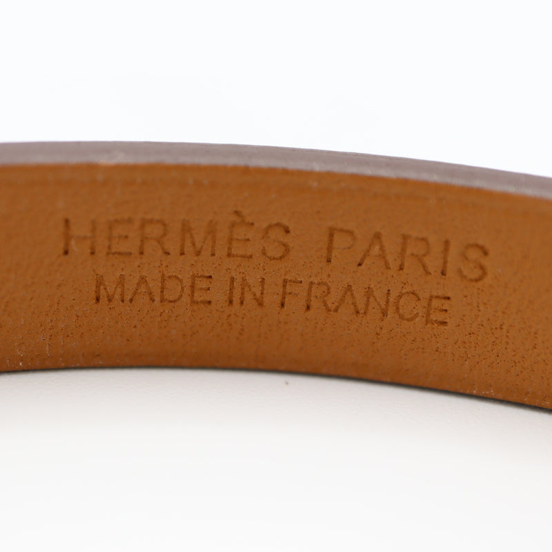 HERMES エルメス ブレスレット ミニ・ケリー ドゥブルトゥール ケリーブレス T3 U刻印 ブラウン系 ゴールドカラー アクセサリー 箱袋 H18669