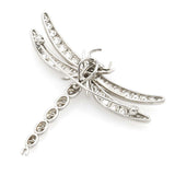 仕上済 TIFFANY&Co. ティファニー ブローチ ドラゴンフライ エンチャント ラージ Pt950 11.6g  ダイヤモンド サファイア 箱 M4197