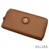 TORY BURCH トリーバーチ ウォレット ラウンドジップ レザー 長財布 ブラウン H7572