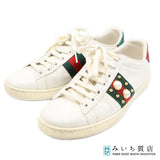 GUCCI グッチ 438218 スニーカー エース シェリーライン フェイクパール サイズ36 ホワイト系 箱・保管袋有 ok1216