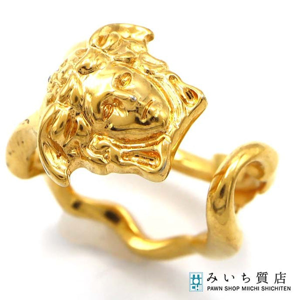 GIANNI VERSACE ヴェルサーチ リング メデューサ 13号 ゴールドカラー 約8.3g アクセサリー H9663