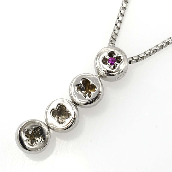 仕上済 CELINE セリーヌ ネックレス pt850/900 ダイヤモンド D0.20 ルビー R0.02 約12.4g アクセサリー 20k253-2