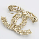 CHANEL シャネル ブローチ カンボン ラインストーン ゴールドカラー フェイクパール アクセサリー 箱有 H18918